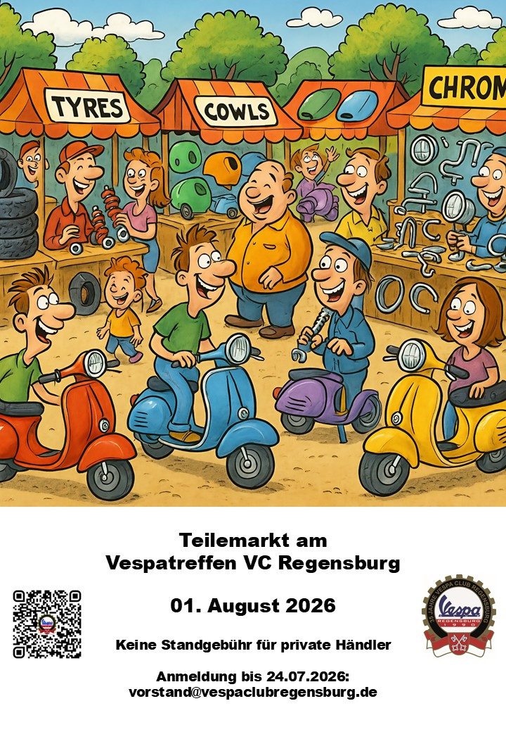 Vespatreffen Vespaclub Regensburg 31.07.-01.08.2026
