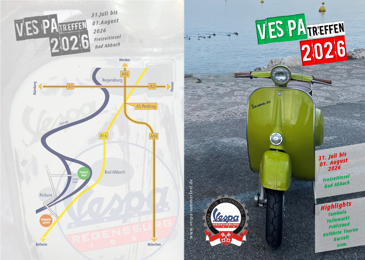 Vespatreffen Vespaclub Regensburg 31.07.-01.08.2026
