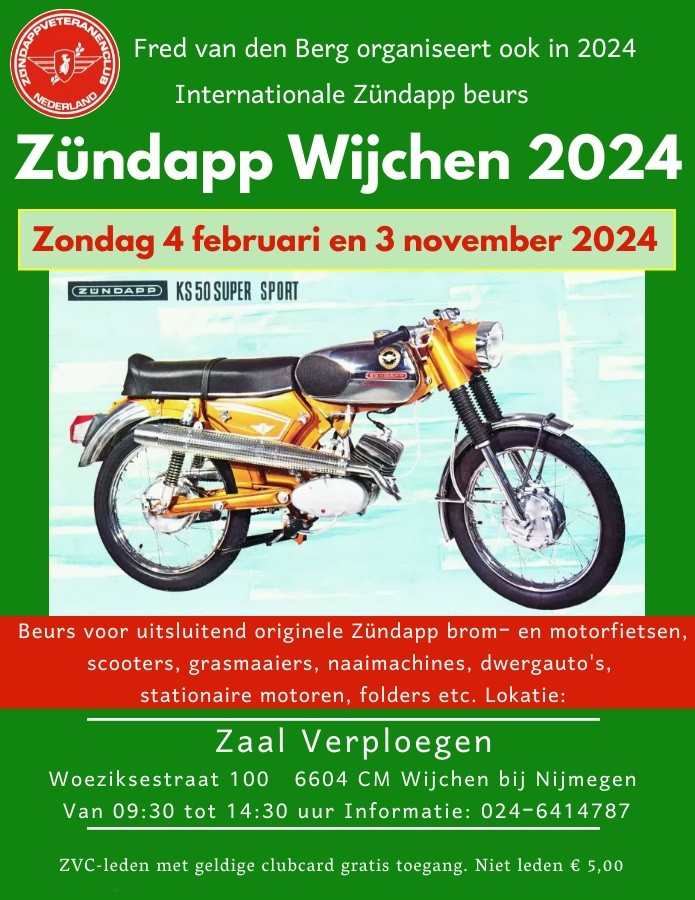Zündapp Teilemarkt im Zaal Verploegen