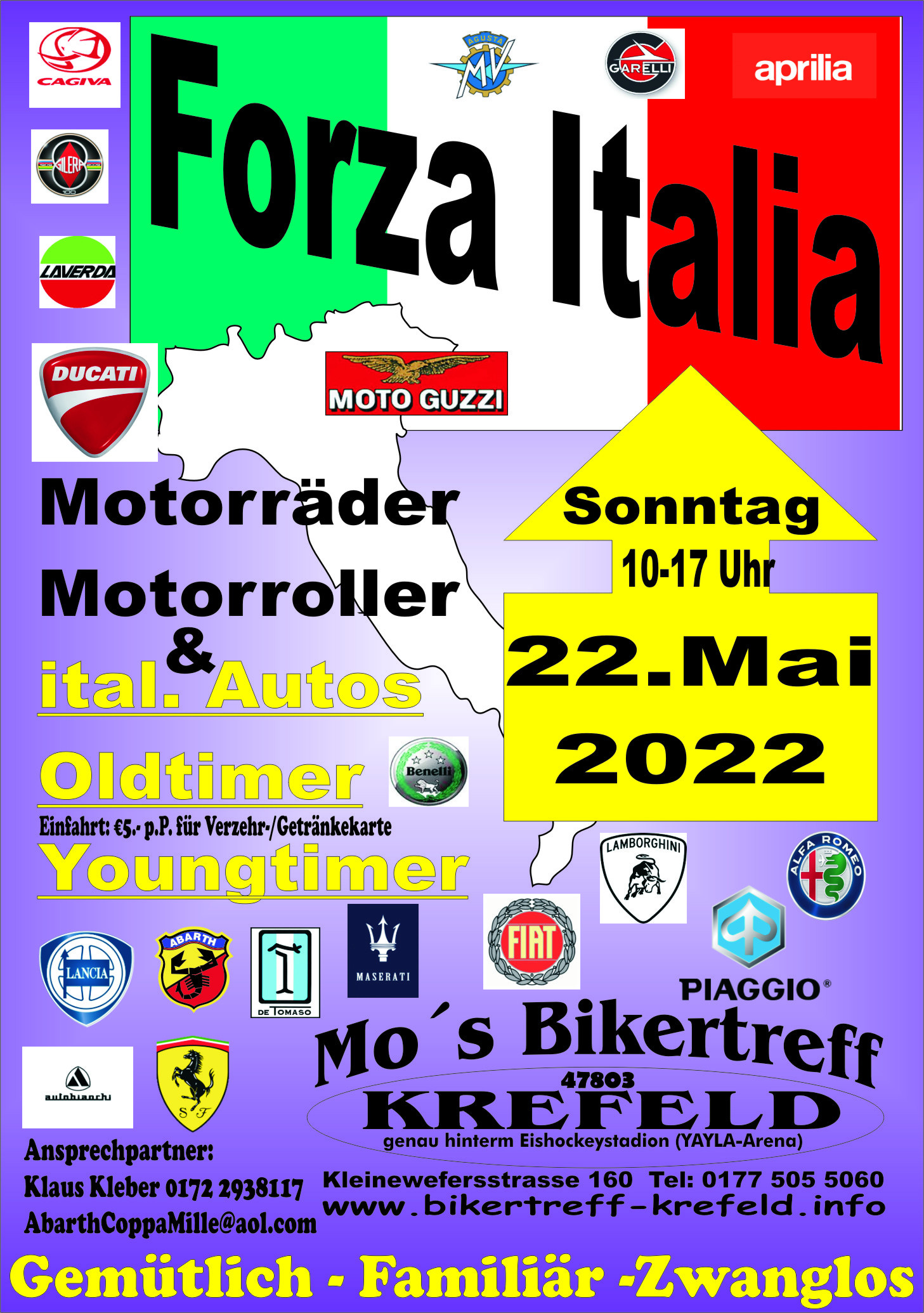 Forza Italia italienische Fahrzeuge Treffen