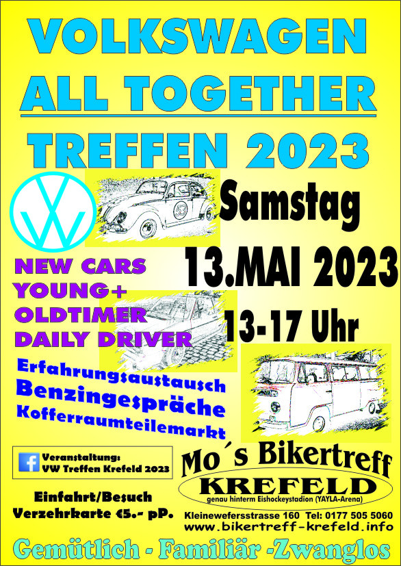 VW Volkswagen Treffen 2023 All together NRW Krefeld