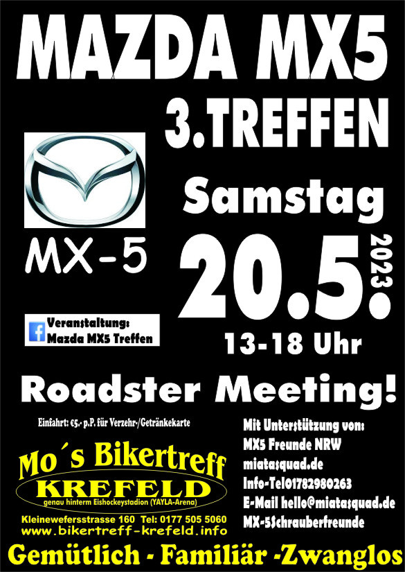 Mazda MX5 Treffen NRW Krefeld 2023