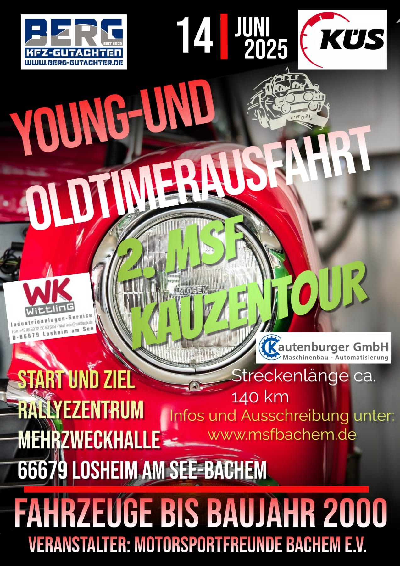 Young-Oldtimerausfahrt der Motorsportfreunde Bachem am 14. Juni 2025